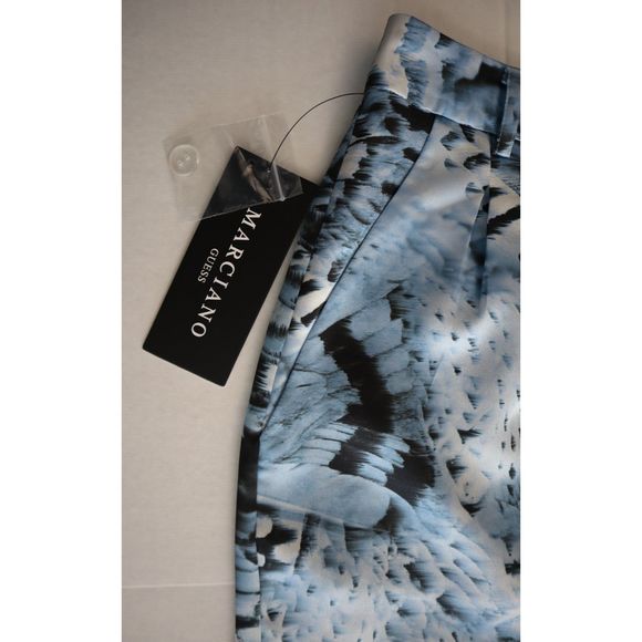 Marciano x Guess Women Sz 6 Blue Satin Hi-Rise Fantasy Flight Studio Pants - Picture 4 of 12